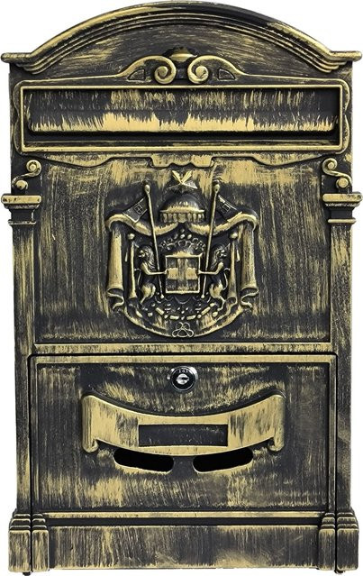 HTI-Living Briefkasten Amin Antik in Gold für die Wandmontage - Bild 1