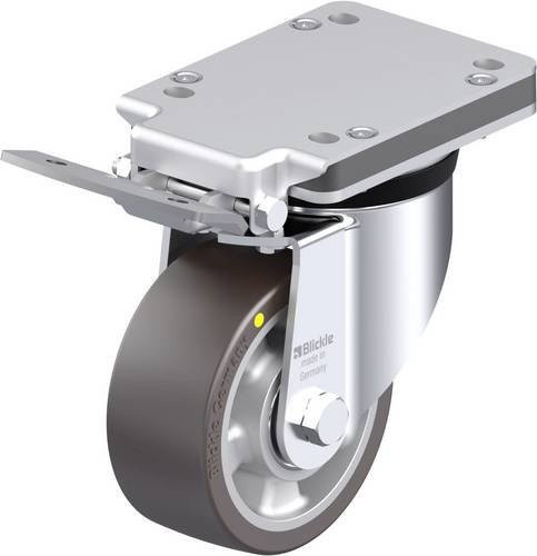 Blickle Stahlblech-Lenkrolle LK-ALST 127K-IS-AS in Grau mit 125 mm Rad-Durchmesser und 450 kg Tragfähigkeit - Bild 1