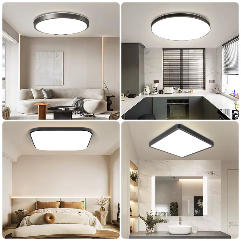 Moderne quadratische LED-Deckenleuchte von CHENBEN in Schwarz oder Weiß für Wohnzimmer, Küche und Schlafzimmer - Bild 3