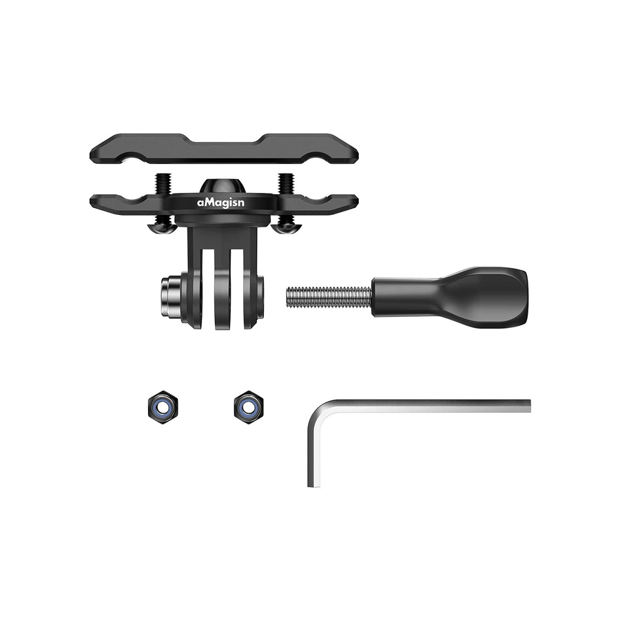 Ykoree Metall BikeTail Mount Kit Klemme in Schwarz für Insta360 Go Ultra, Ace Pro 2, GoPro 11/10 und DJI OSMO Action 5Pro/4/3/6 Sport Kameras - Bild 3