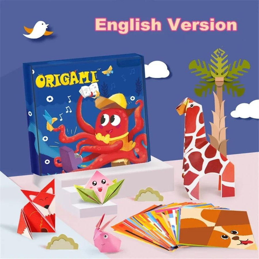 Cartoon-Tier-Origami-Papier, Bastelset, 108 Blatt, ab 6 Jahren - Bild 3
