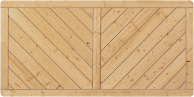 T & J Sichtschutzzaun Classic-Serie Diagonal aus imprägniertem Kiefern- und Fichtenholz mit Edelstahl, Höhe: 180 cm, Breite: 90 cm, Tiefe: 60 cm - Bild 1