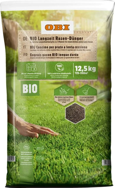 Obi Bio Langzeit-Rasendünger mit Slow-Release-Effekt, 12,5 kg - Bild 1