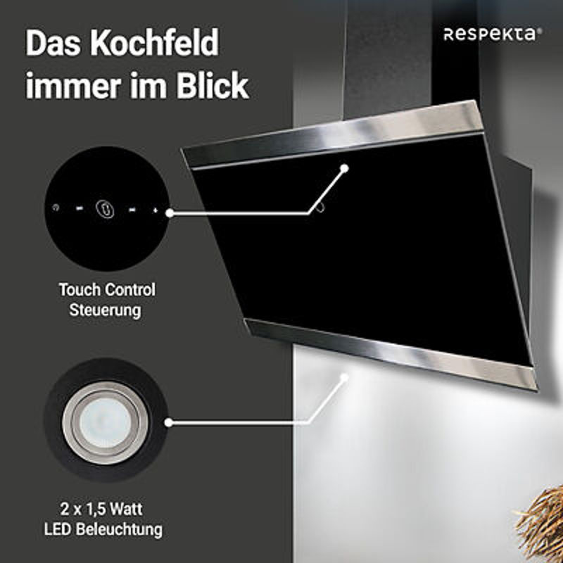 Respekta Dunstabzugshaube CH 89060 S in Schwarz - Bild 3