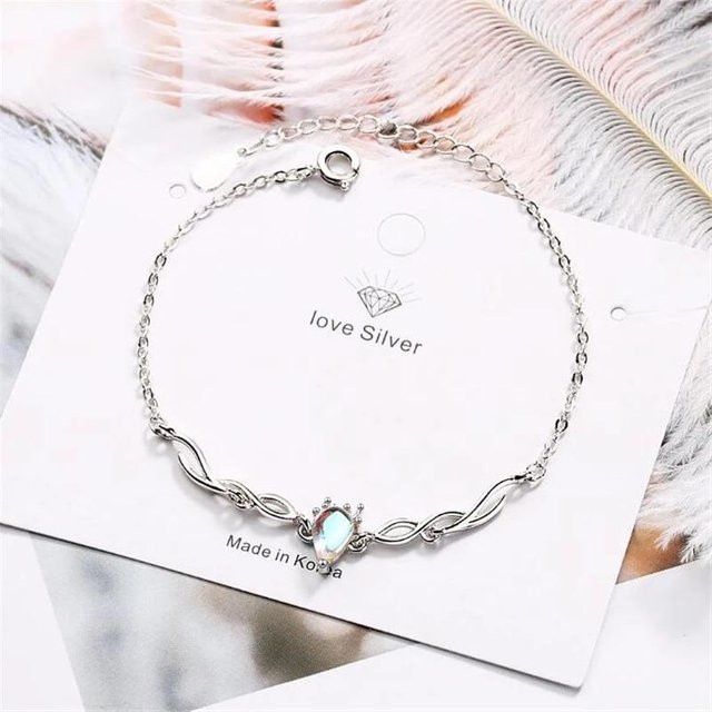 YIRAN Jewelry Armband, 925 Silber, Mondstein, Damen - Bild 1