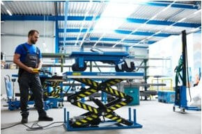 HanseLifter Hubtisch mit Doppelschere Typ DSHT2t in Blau, Tragfähigkeit: 2.000 kg, maximaler Hub: 1.780 mm - Bild 1