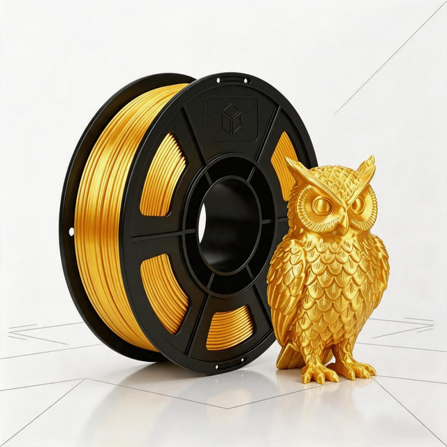 Filajoy3D PLA Filament 1,75 mm Glänzend Seidig Schimmernd Gold und Weiß für FDM 3D-Druck 250g Spule - Bild 1