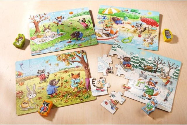 HABA Puzzles Jahreszeiten, Natur, Pappe / Karton, Bunt / Mehrfarbig - Bild 1