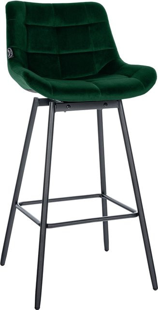 CLP Barhocker Weston mit Lehne, drehbar 180 Grad, gepolsterter Sitz und stabiles Metallgestell in modernem Design - Bild 1