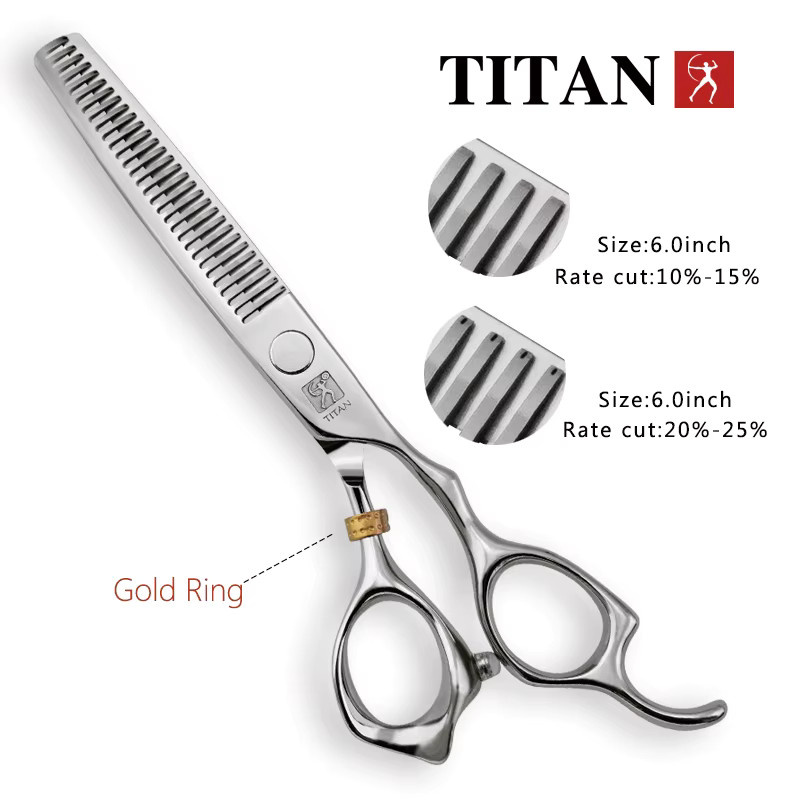 TITAN Effilierschere aus Japan 440C Stahl, Unisex - Bild 2