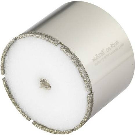 Wolfcraft Diamant-Lochsäge Ceramic für Akkuschrauber, Durchmesser: 68 mm, Farbe: Silber - Bild 1