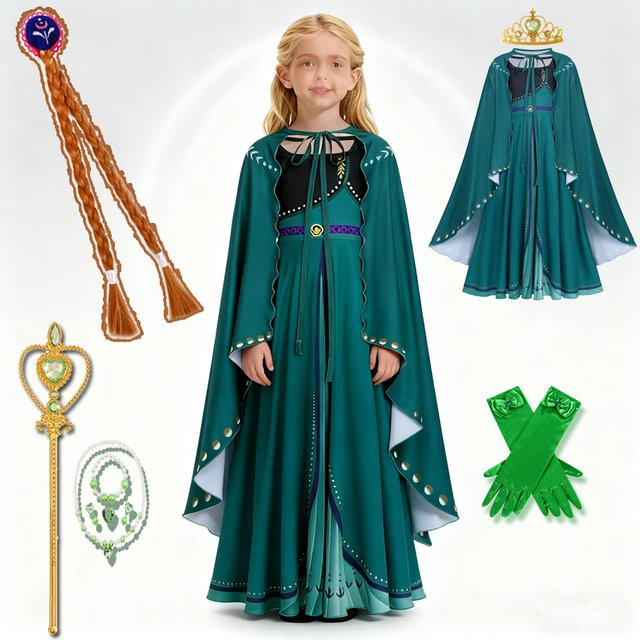 TONGTONGMI Prinzessin Cosplay Kleid, Prinzessin Fancy Dress Up Kleidung, Mädchen - Bild 1