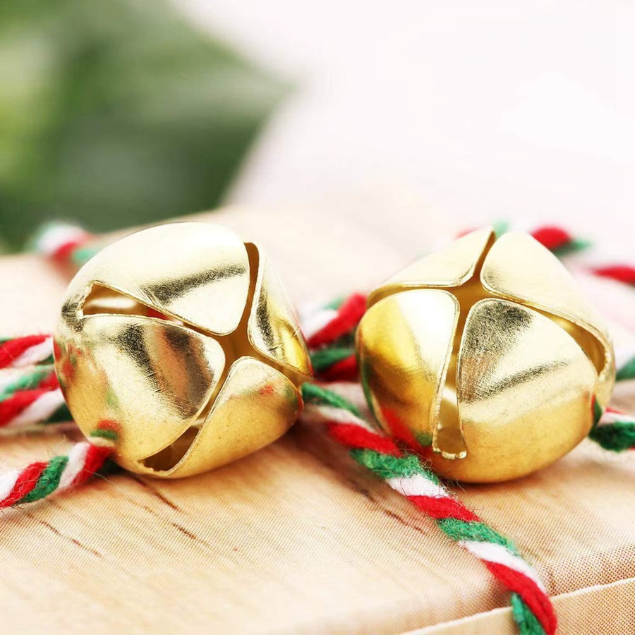 100 Stück Jingle Glocken aus Metall in Gold für DIY Bastelarbeiten, Durchmesser: 15 mm - Bild 2