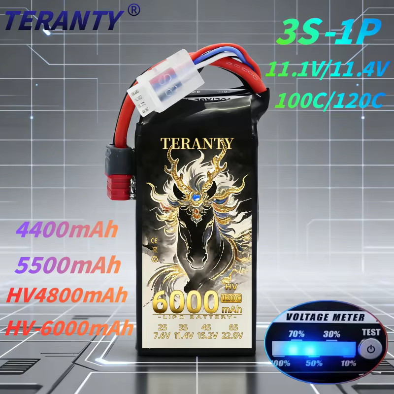 TERANTY MJX Hyper Go RC-Auto Ersatzteil Lipo-Akku 6000 mAh 3S 11,4V mit XT60 Stecker in Schwarz - Bild 2