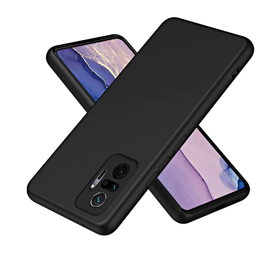 Coque Quadratische Handyhülle aus Flüssigsilikon für Xiaomi Redmi Note 10 11 12 Pro Plus 4G 5G in Schwarz - Bild 3