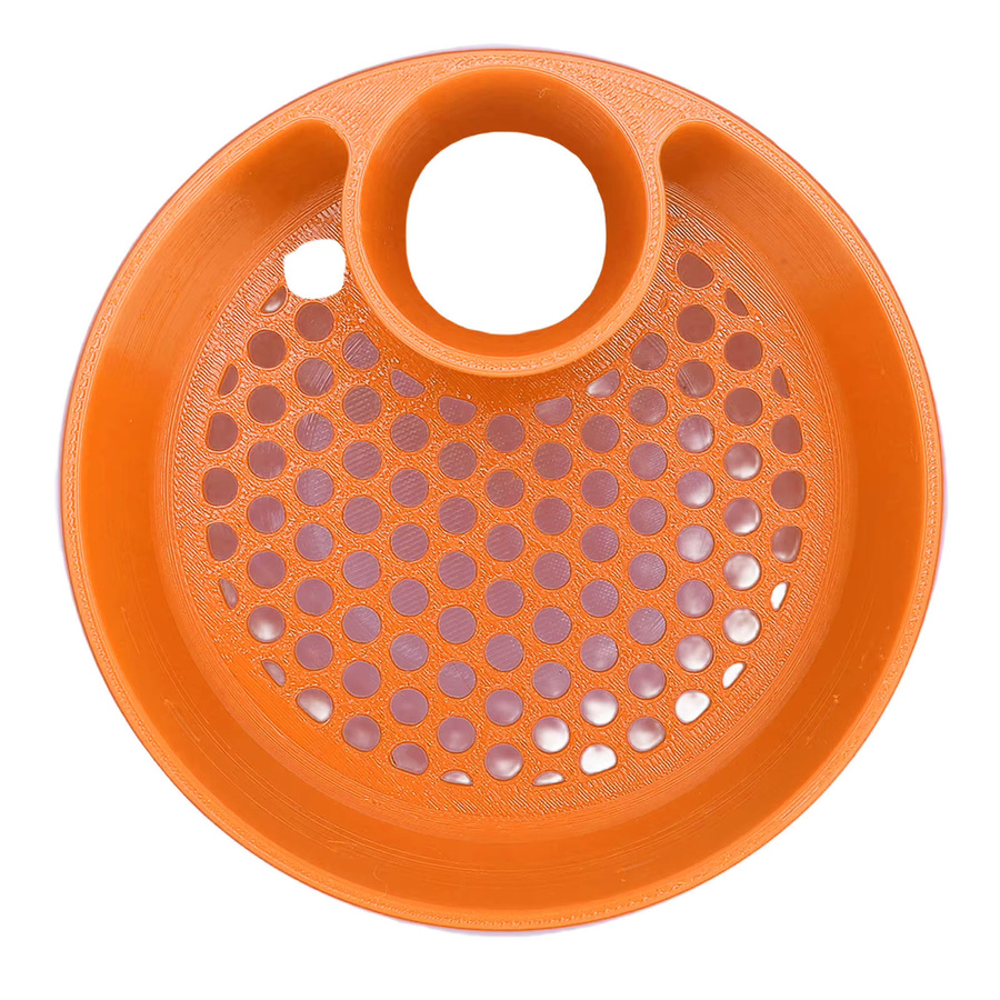 Tooarts 2-in-1 Snack-Organizer Pistazienschale mit zwei Kammern und Muschelbehälter, Orange - Bild 3