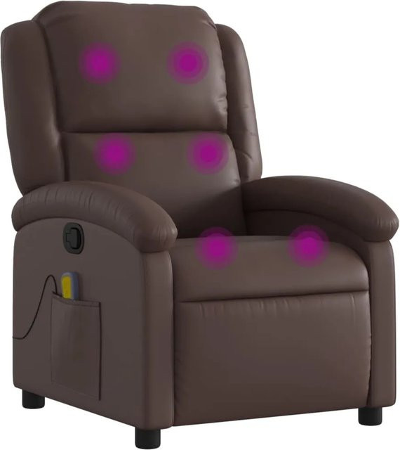 vidaXL Massagesessel Modell 4 in Braun aus Kunstleder mit Armlehnen - Bild 1