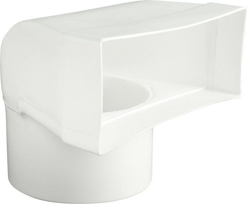 Marley Umlenkstück für Lüftungstechnik aus Polypropylen in Weiß, Durchmesser: 20 cm, Breite: 20 cm, Höhe: 2 cm - Bild 1