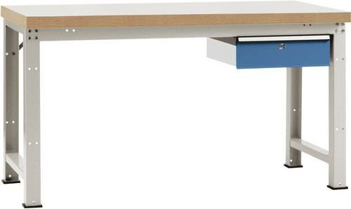 Manuflex Werkbank WP5407.0002 in Lichtgrau (RAL 7035), B: 180,0 cm, T: 80,0 cm, H: 70,0 cm - Bild 1