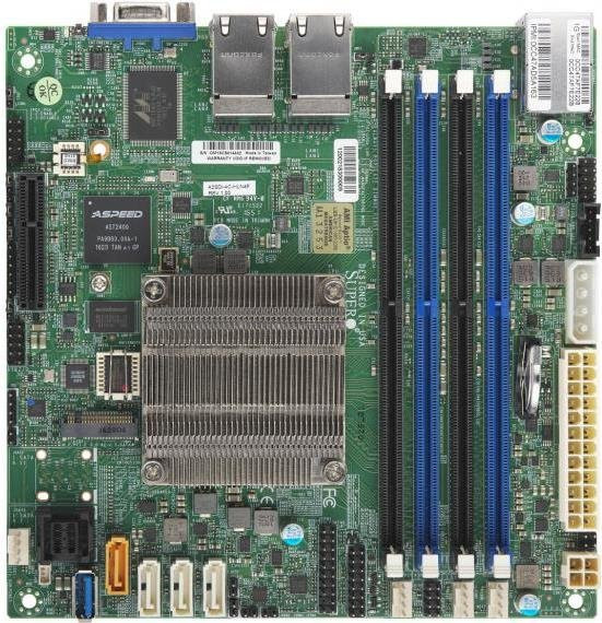 Supermicro A2SDi-4C-HLN4F Mini-ITX Motherboard mit Intel Atom C3558, DDR4, 4 x Gigabit LAN, USB 3.0 und Onboard-Grafik - Bild 1