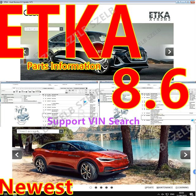 Etka 8.6 Software Fahrzeugelektronik-Teilekatalog für Audi, VW, SEAT und Skoda - Bild 1