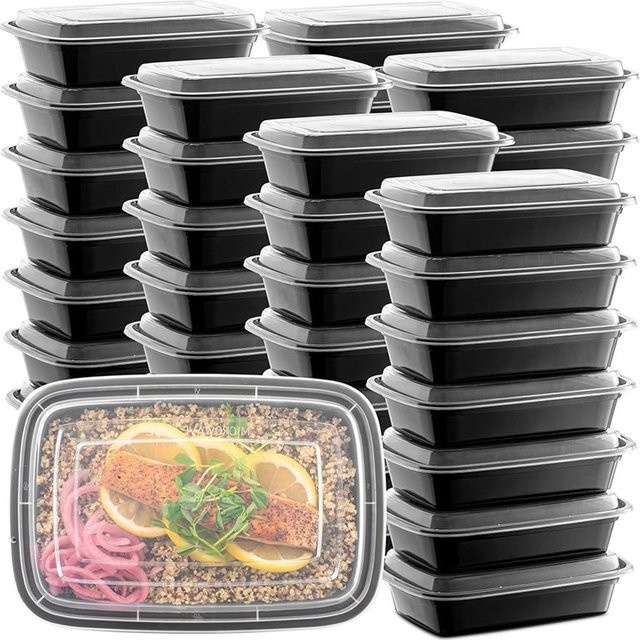 15er-Pack Fanying Lebensmittelbehälter aus Kunststoff mit Deckel, stapelbare und mikrowellengeeignete Bento-Lunchboxen zur Mahlzeitenvorbereitung - Bild 1