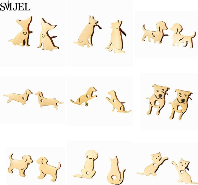 SMJEL Ohrstecker Edelstahl, Gold, Damen - Bild 1