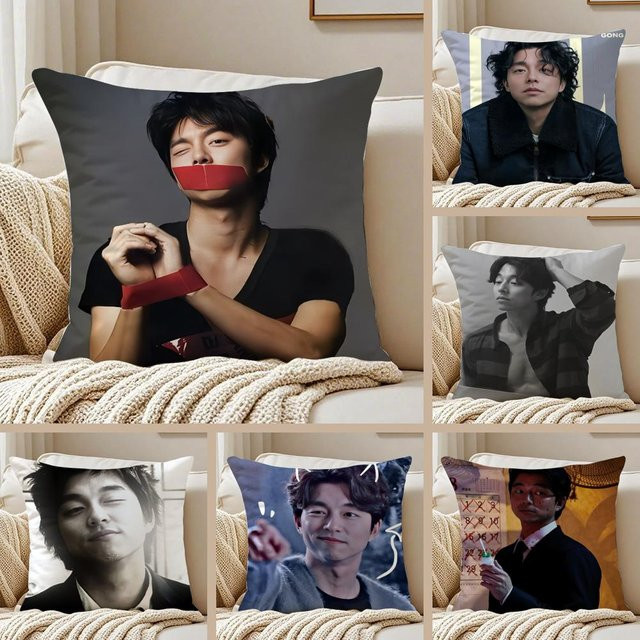 G-gong Yoo Kissenbezug aus weichem Plüsch mit verstecktem Reißverschluss, quadratisch, Weiß und Schwarz, B/T/H: 30 x 30 x 30 cm - Bild 1