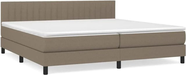 vidaXL Boxspringbett Hybrid mit Matratze in Taupe, B/T: 200 x 200 cm - Bild 1