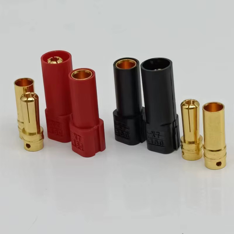 XT150 Stecker Adapter Set Männlich und Weiblich in Rot für RC LiPo Batterien und Modellbau mit 120A Hochstromfähigkeit - Bild 4