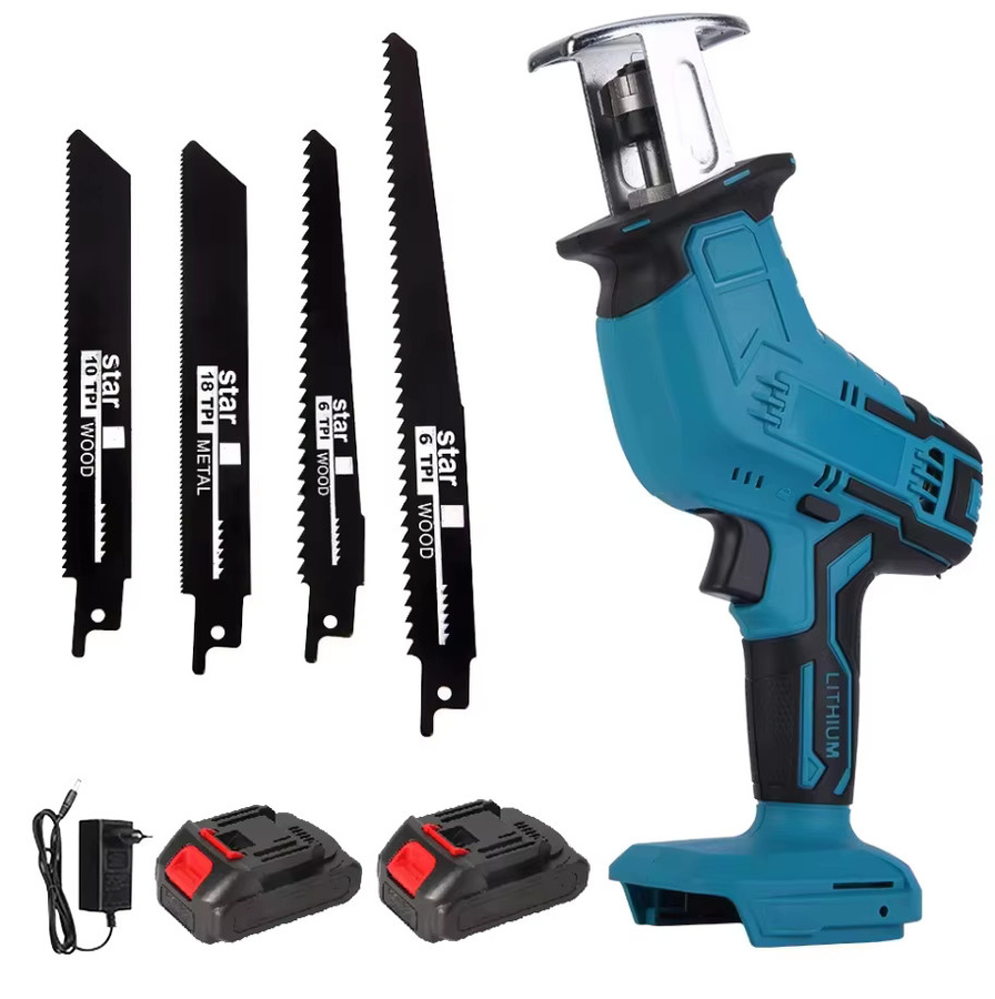 Makita Kabellose Elektrische Säbelsäge in Blau mit 3000 U/min und variabler Geschwindigkeit für Metall und Holz, passend für 21V Akku - Bild 6
