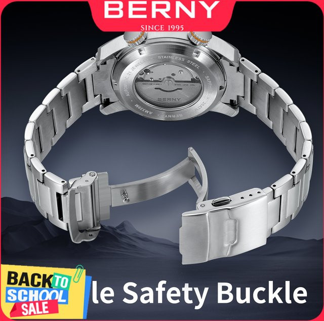 BERNY Uhrenarmband Edelstahl, Silber, Herren - Bild 1