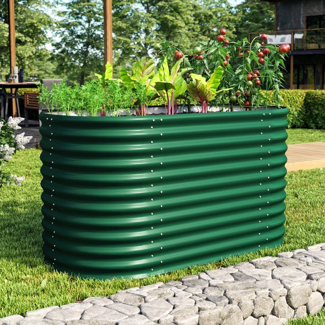 Vitavia Hochbeet Terra 858 Modell Basic aus Stahlblech in Seegras Green, Höhe: 86 cm - Bild 1