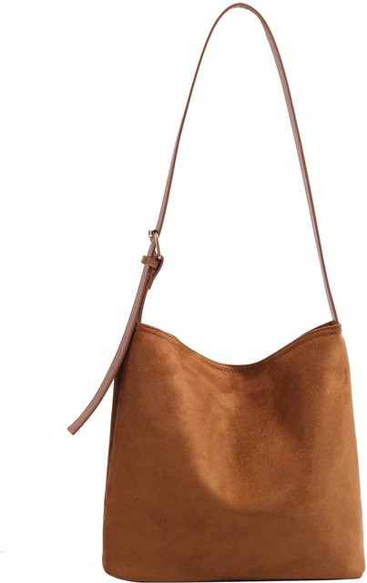Eimer Tasche Wildleder, brown, Damen - Bild 1