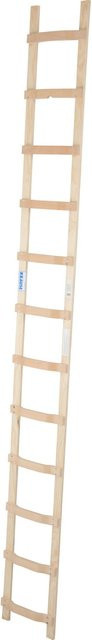 Krause Dachleiter aus Holz mit 12 Sprossen in Braun, B/T/H: 340 x 40 x 7 cm - Bild 1