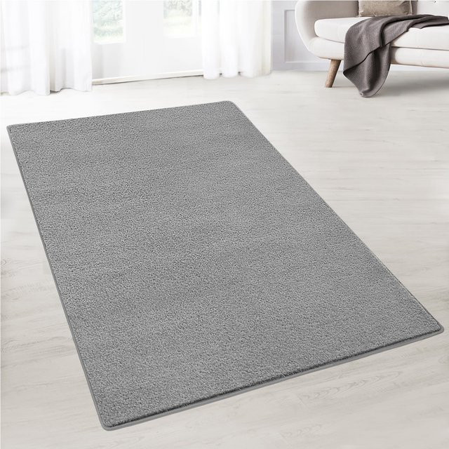 karathomeliving Teppich-Läufer Dynasty Silbergrau modern und rechteckig - Bild 1
