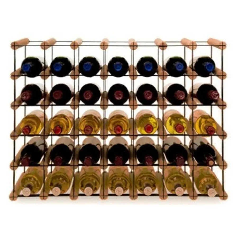 PROREGAL Modulares Weinregal Vinotega Mod aus massivem Kiefernholz, Braun geölt, H x B x T: 52,5 x 72,5 x 24,5 cm - Bild 2