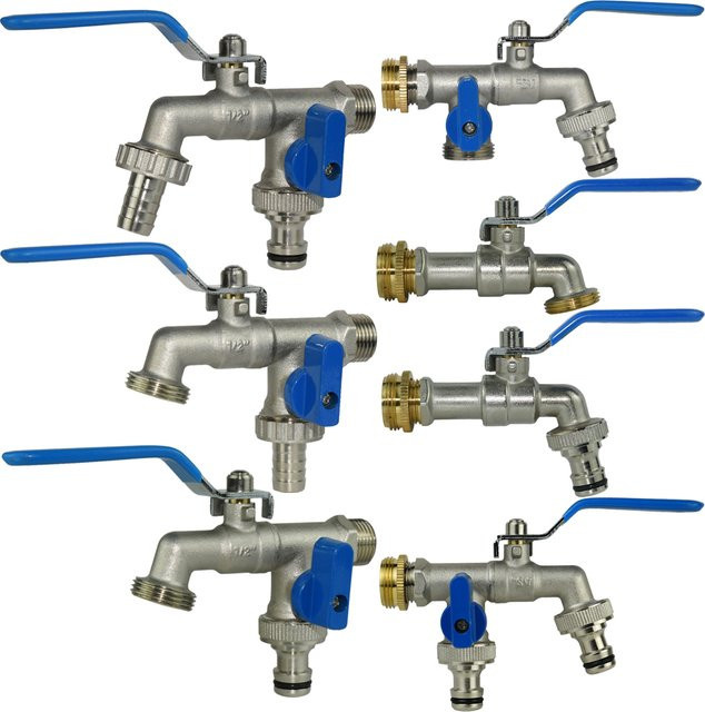 KESLA IBC Wasser Tank Adapter 1/2 Zoll aus Messing mit Kugelhahn für Gartenbewässerung - Bild 1