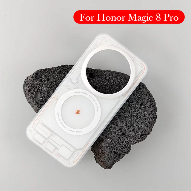 Matte Schutzhülle für Honor Magic 8 Pro in Weiß mit kabelloser Ladefunktion - Bild 1