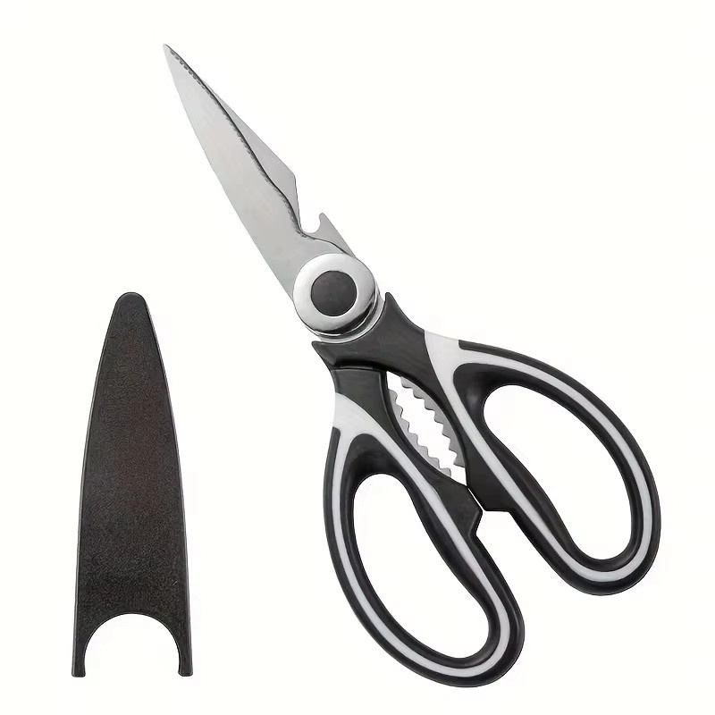 Multifunktionale Küchenschere von BAFENGS aus Edelstahl in Schwarz zum Schneiden von Geflügel, Fisch und Gemüse - Bild 4
