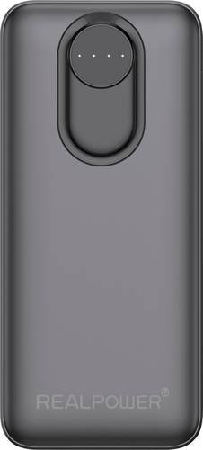 RealPower Powerbank 20.000 mAh mit Quick Charge und USB PD, Schwarz - Bild 1