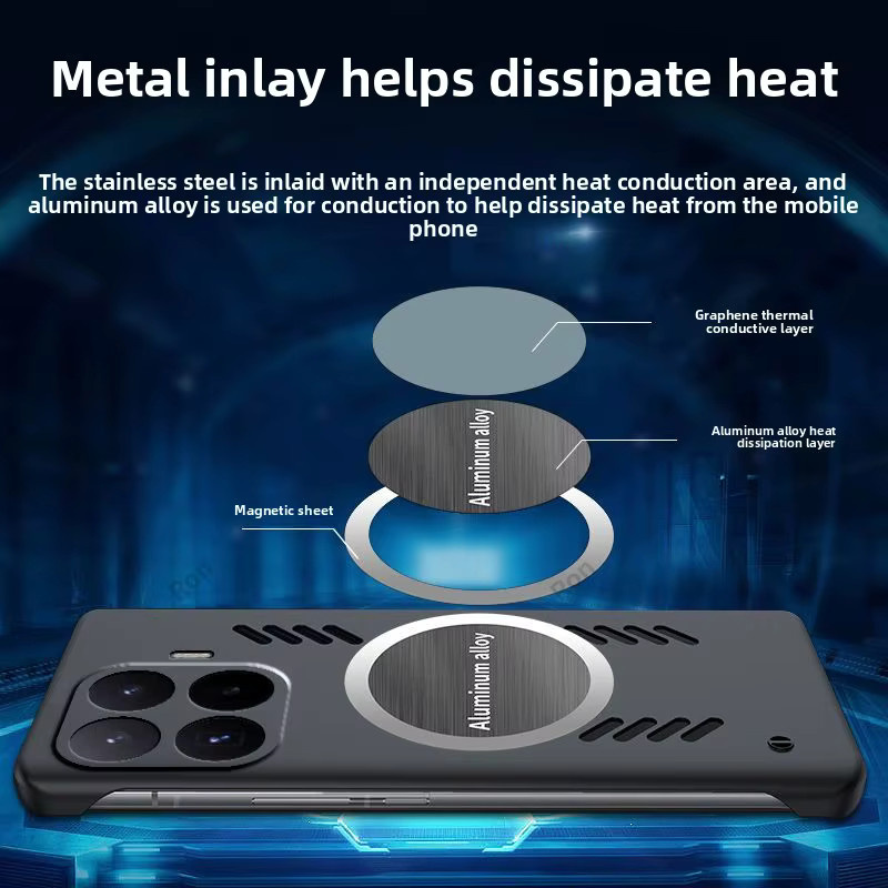 Magnetische Xiaomi Smartphone Schutzhülle mit Wärmeableitung und Sturzschutz in Weiß - Bild 4