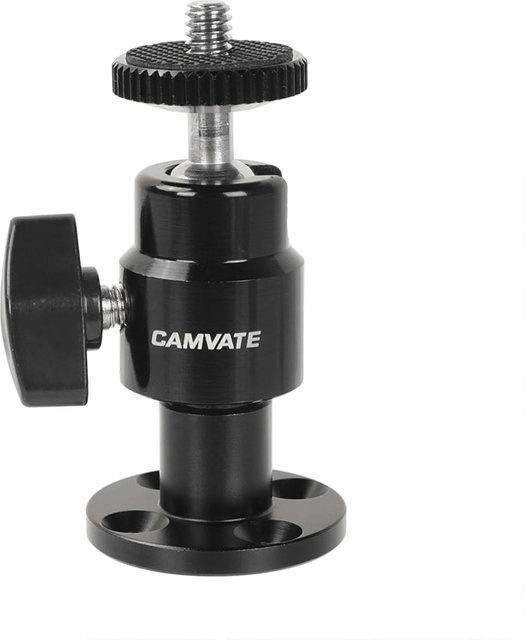 Camvate 1/4 Zoll Kugelkopf Tischhalterung in Schwarz für Kamera, Monitor und Überwachungssysteme - Bild 1