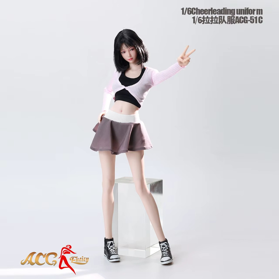 TBLeague ACG-51 Yoga-Anzug Cheerleading-Kurzrock-Modell, 1/6 Maßstab, Zubehör - Bild 2