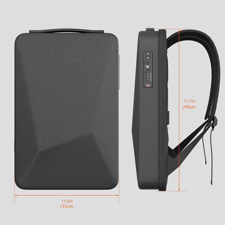 SZKOSTON Rucksack Aufbewahrungstasche für Starlink Mini, wasserdichte Reisetasche für Zubehör wie Stromkabel und Batterieadapter, Grau - Bild 2