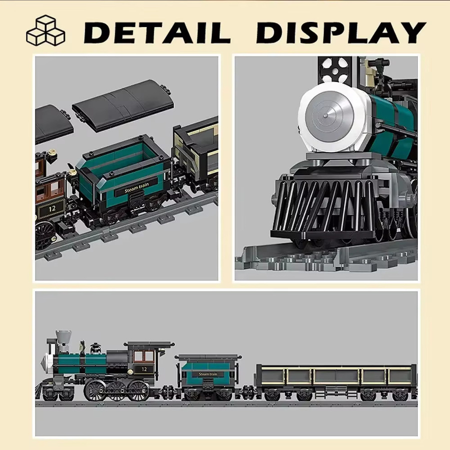 CETYL Baustein Set TH 10 Dampfzug Modell Technische Eisenbahn aus Kunststoff in Mehrfarbig - Bild 4
