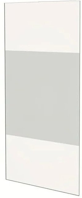 Duschparadies Walk-in Duschwand aus ESG-Glas mit Nano-Beschichtung, satiniert mit Streifen, Farbe Weiß, B: 77,7 cm, H: 200 cm - Bild 1