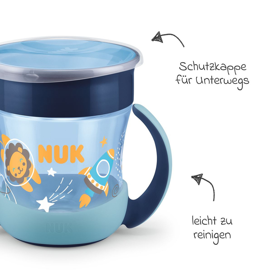 NUK Trinklernbecher Mini Magic Cup Blau mit Glow in the Dark Effekt, 160 ml - Bild 4