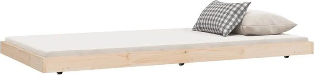 vidaXL Massivholzbett aus Kiefernholz in rustikaler Optik ohne Matratze B/T/H: 90 x 200 x 82 cm - Bild 1