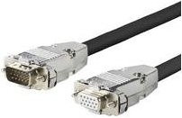 VivoLink Pro VGA-Verlängerungskabel HD-15 (M) auf HD-15 (W) in Schwarz und Gold, Länge: 5,0 m - Bild 1